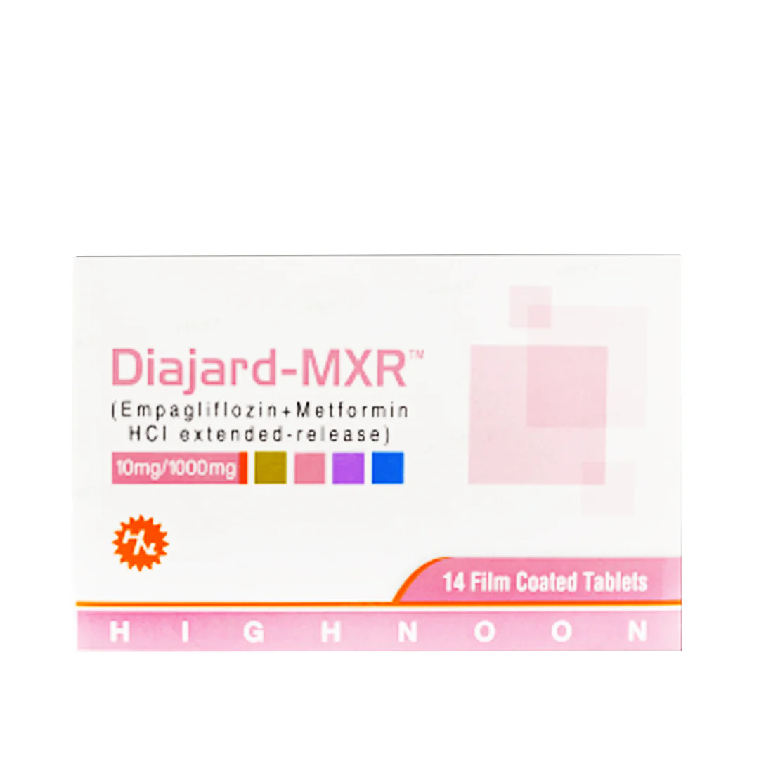Diajard-MXR (Empagliflozin/Metformin) 10mg/1000mg Tablets, 14 Ct - Highnoon - Image 2