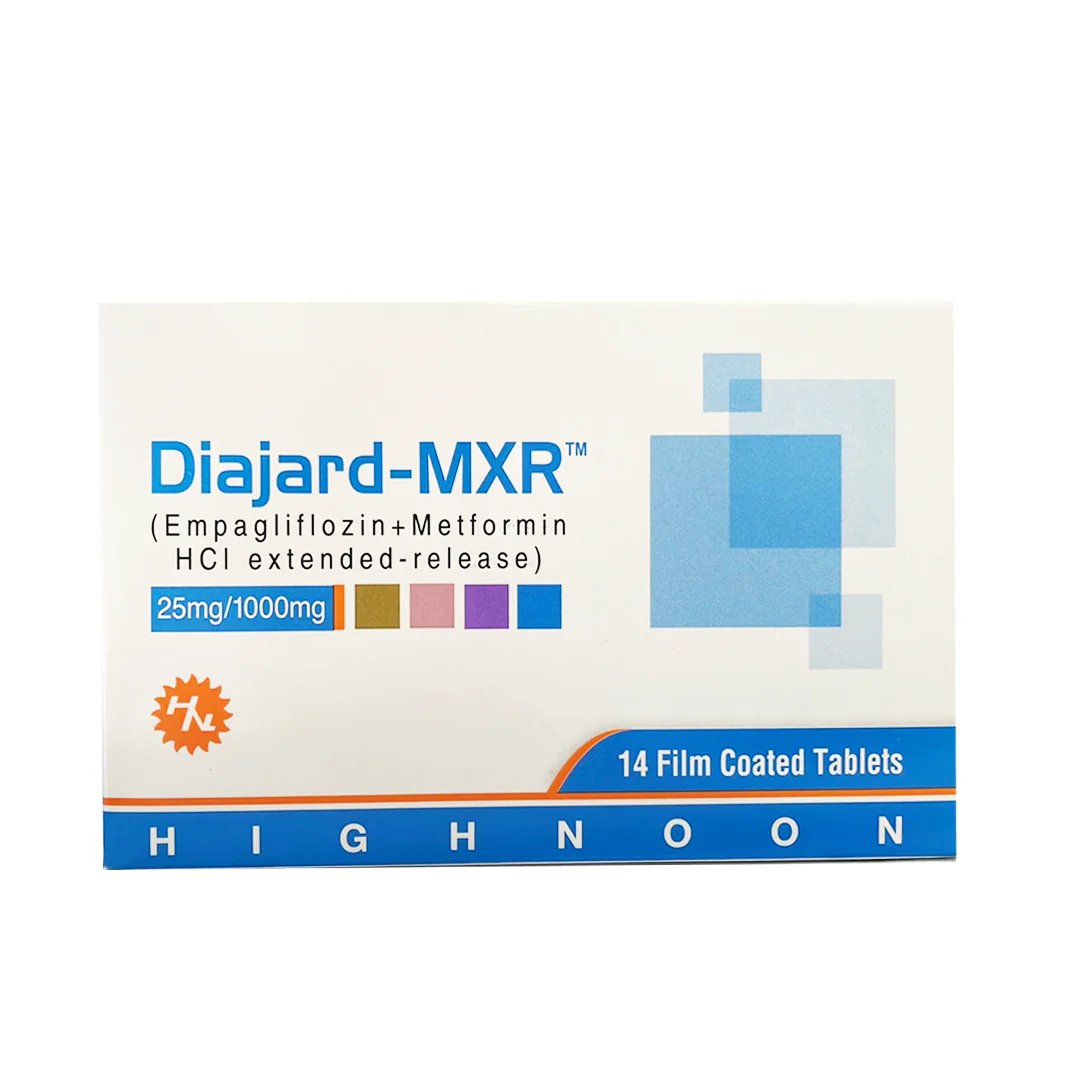 Diajard-MXR (Empagliflozin/Metformin) 25mg/1000mg Tablets, 14 Ct - Highnoon