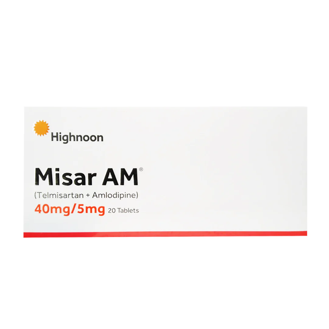 Misar AM (Telmisartan/Amlodipine) 40mg/5mg, 20 Ct - Highnoon