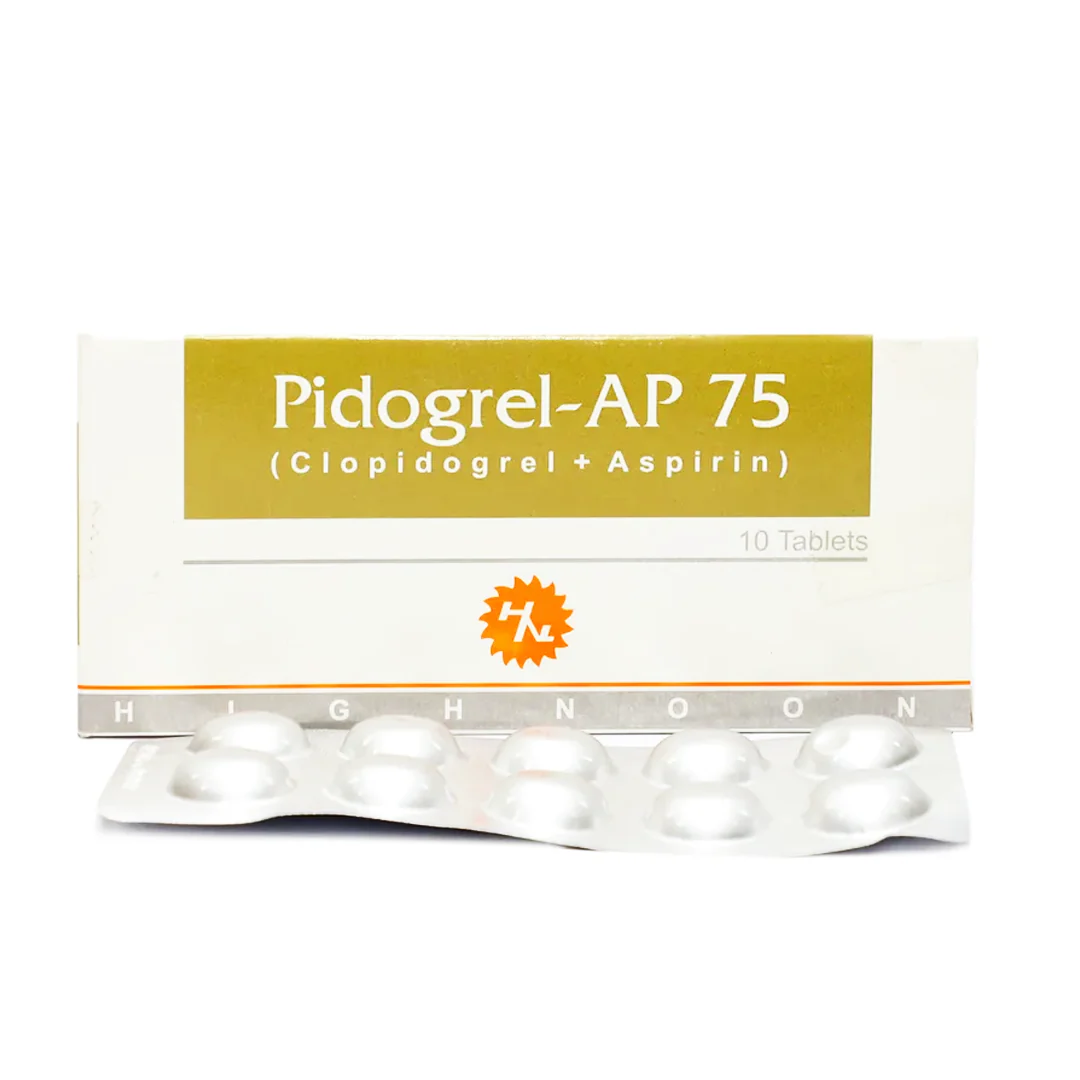 Pidogrel-AP (Clopidogrel+Aspirin) 75mg, 10 Ct - Highnoon