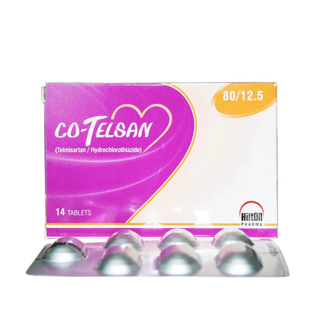 Co-Telsan (Telmisartan/Hydrochlorothiazide) 80/12.5mg, 14 Ct - Hilton