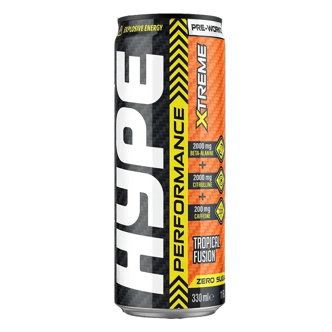 Hype Xtreme Pre-workout Energy Drink (Tropical Fusion), 330ml