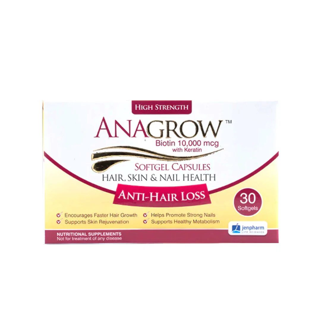 Jenpharm Anagrow Anti-Hair Loss Capsules, 30 Ct
