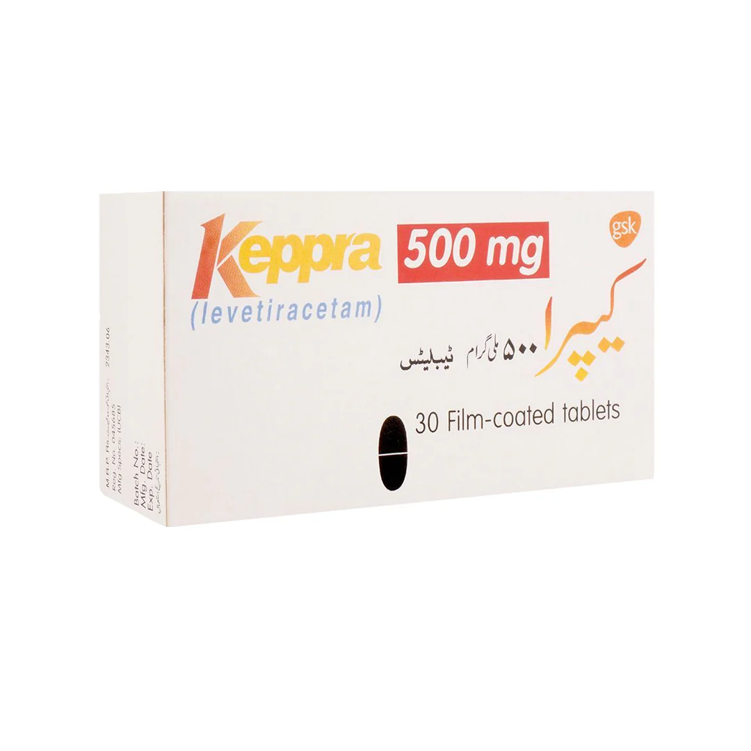 Keppra (Levetiracetam) 500mg, 30Ct - GSK