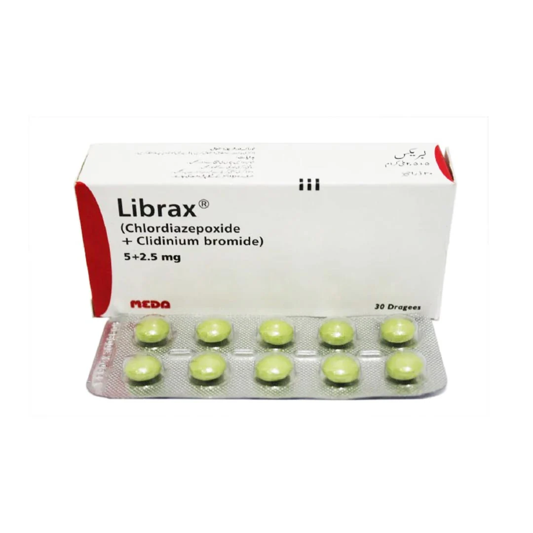 Librax (Chlordiazepoxide/Clindinium) 5/2.5mg, 50 Ct - Martin Dow