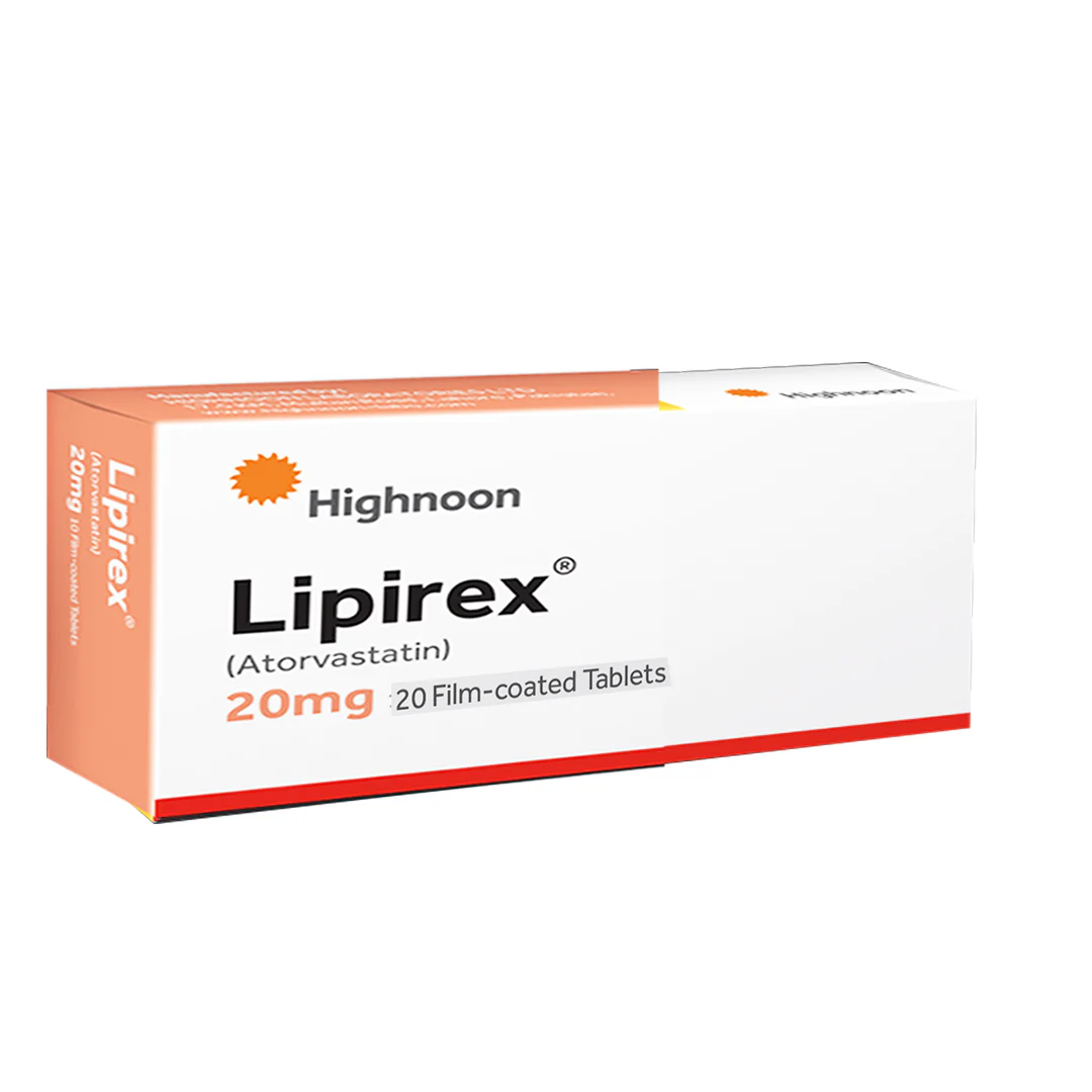 Lipirex (Atorvastatin) 20mg, 20 Ct - Highnoon