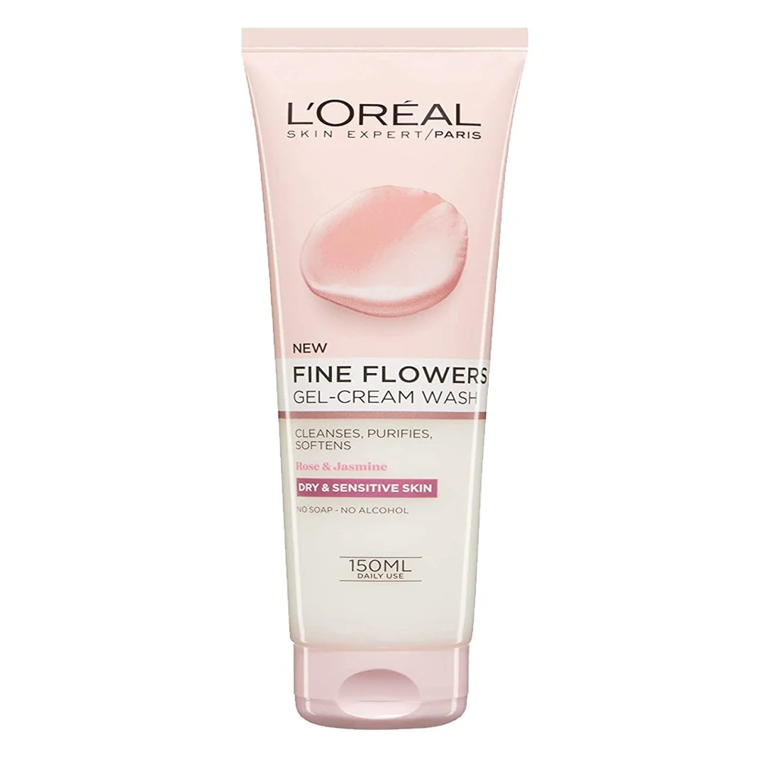 L'Oreal Paris Fine Flowers Gel Cream Rose & Jamine Wash, 150ml