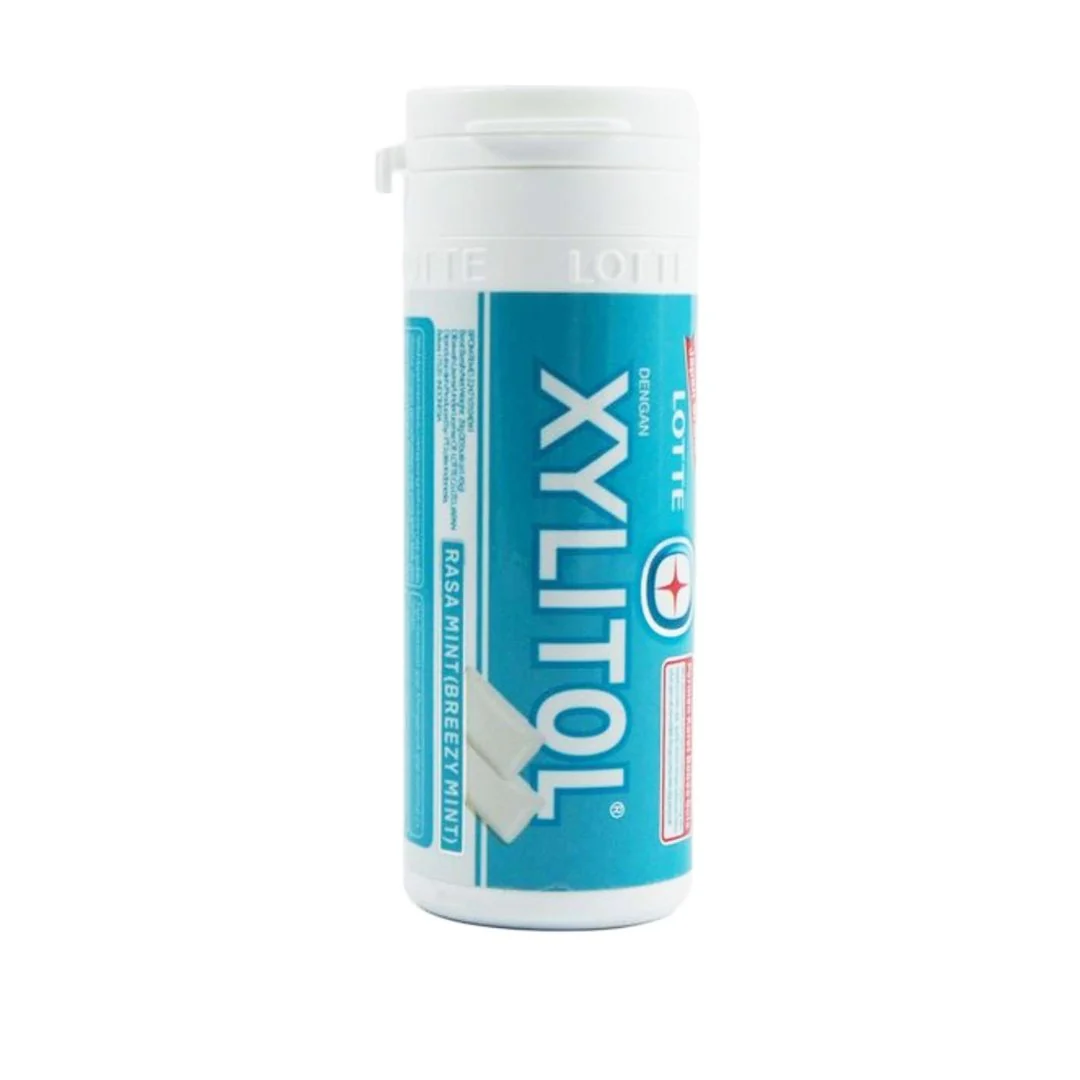 Lotte Xylitol Chewing Gum (Breezy Mint), 20 Ct