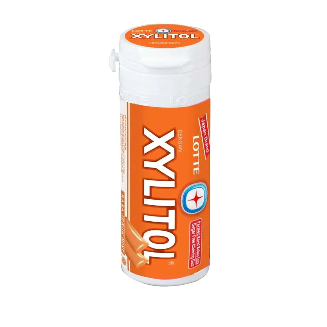 Lotte Xylitol Chewing Gum (Orange Mint), 20 Ct