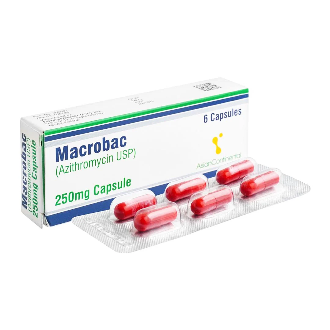Macrobac (Azithromycin) 250mg, 6 Ct - Asian Continental