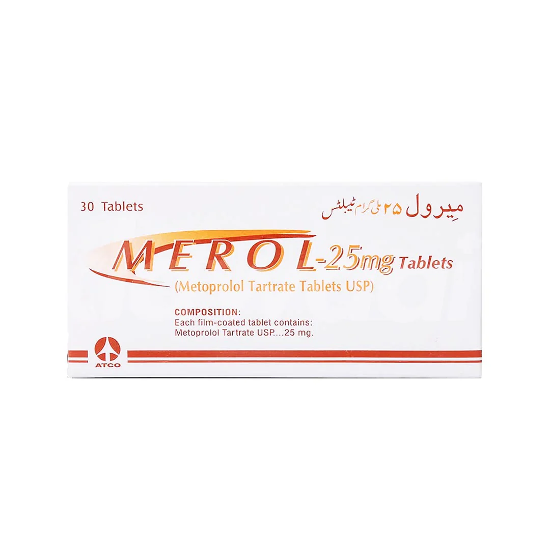 Merol (Metoprolol) 25mg, 30 Ct - ATCO