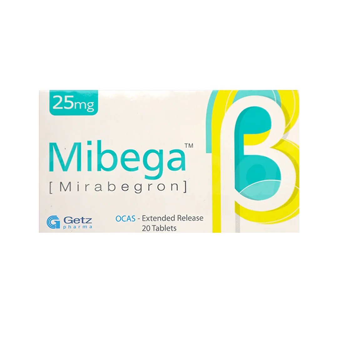 Mibega (Mirabegron) 25mg, 20 Ct - Getz Pharma