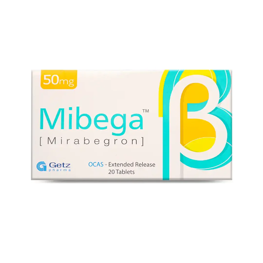 Mibega (Mirabegron) 50mg, 20 Ct - Getz Pharma