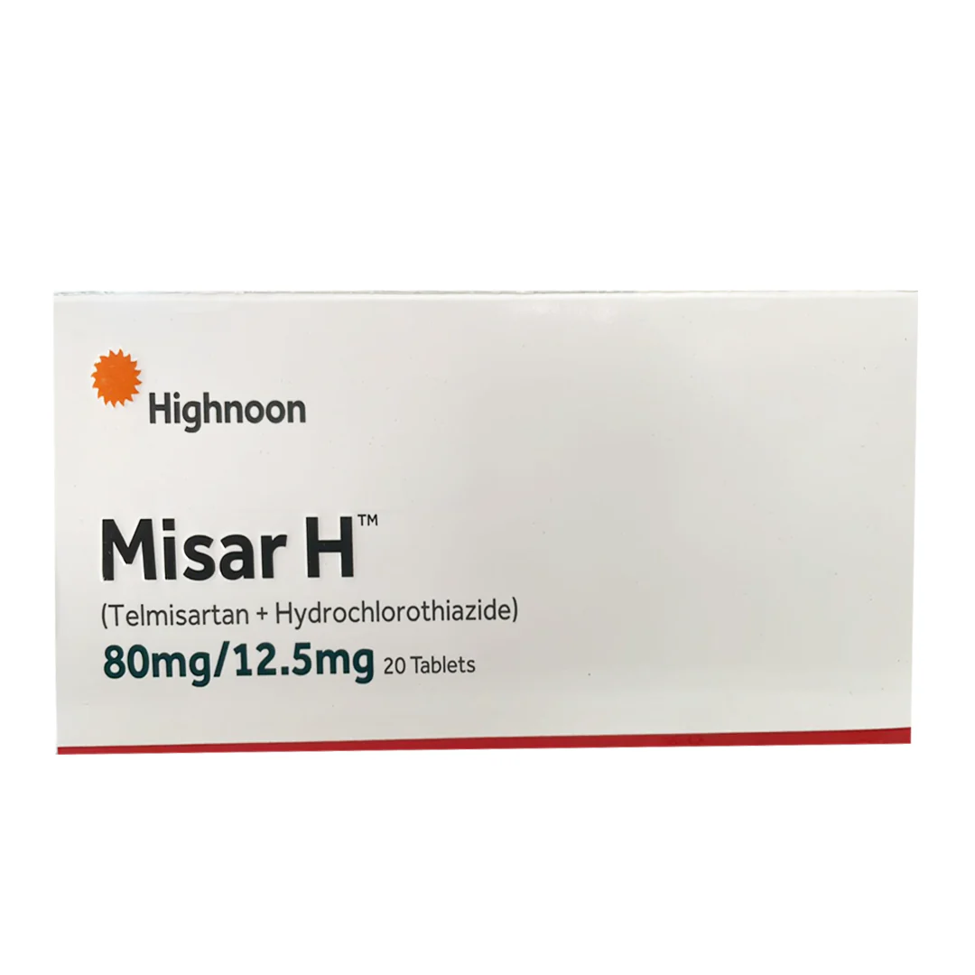 Misar H (Telmisartan/Hydrochlorothiazide) 80mg/12.5mg, 20 Ct - Highnoon