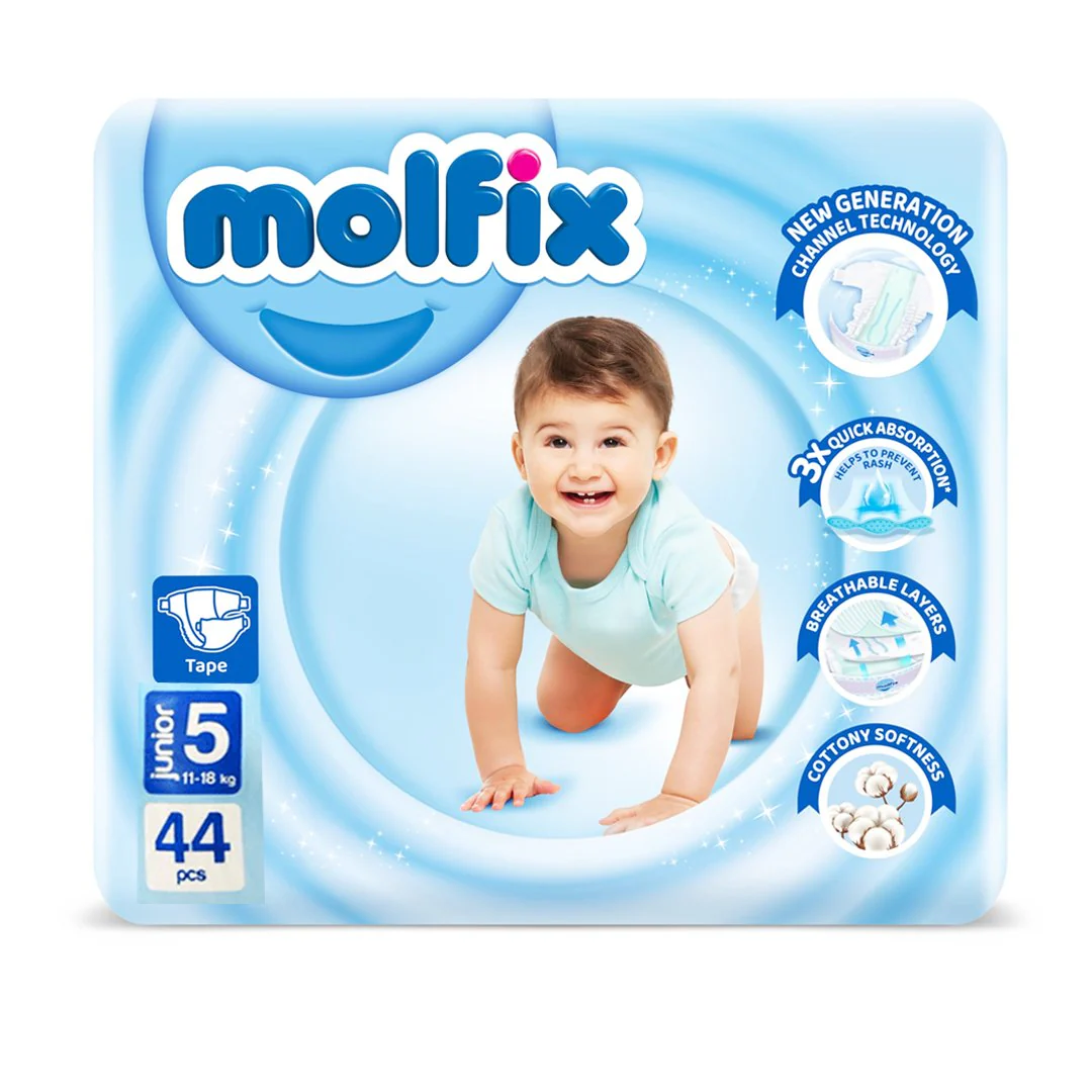 Molfix Diapers Size 5 (Junior), 44 Ct
