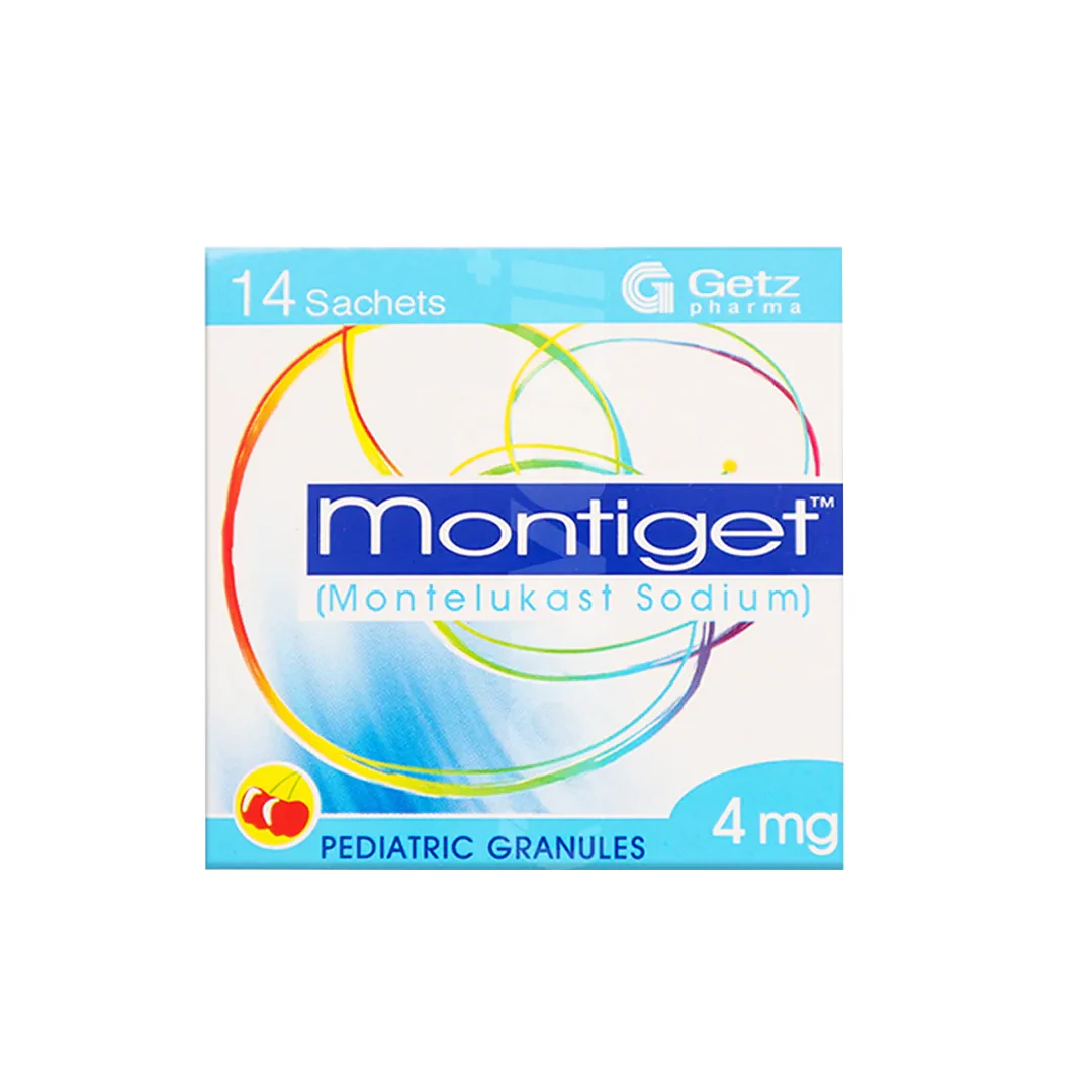 Montiget (Montelukast) Pediatric Granules 4 mg, 14 Ct - Getz Pharma