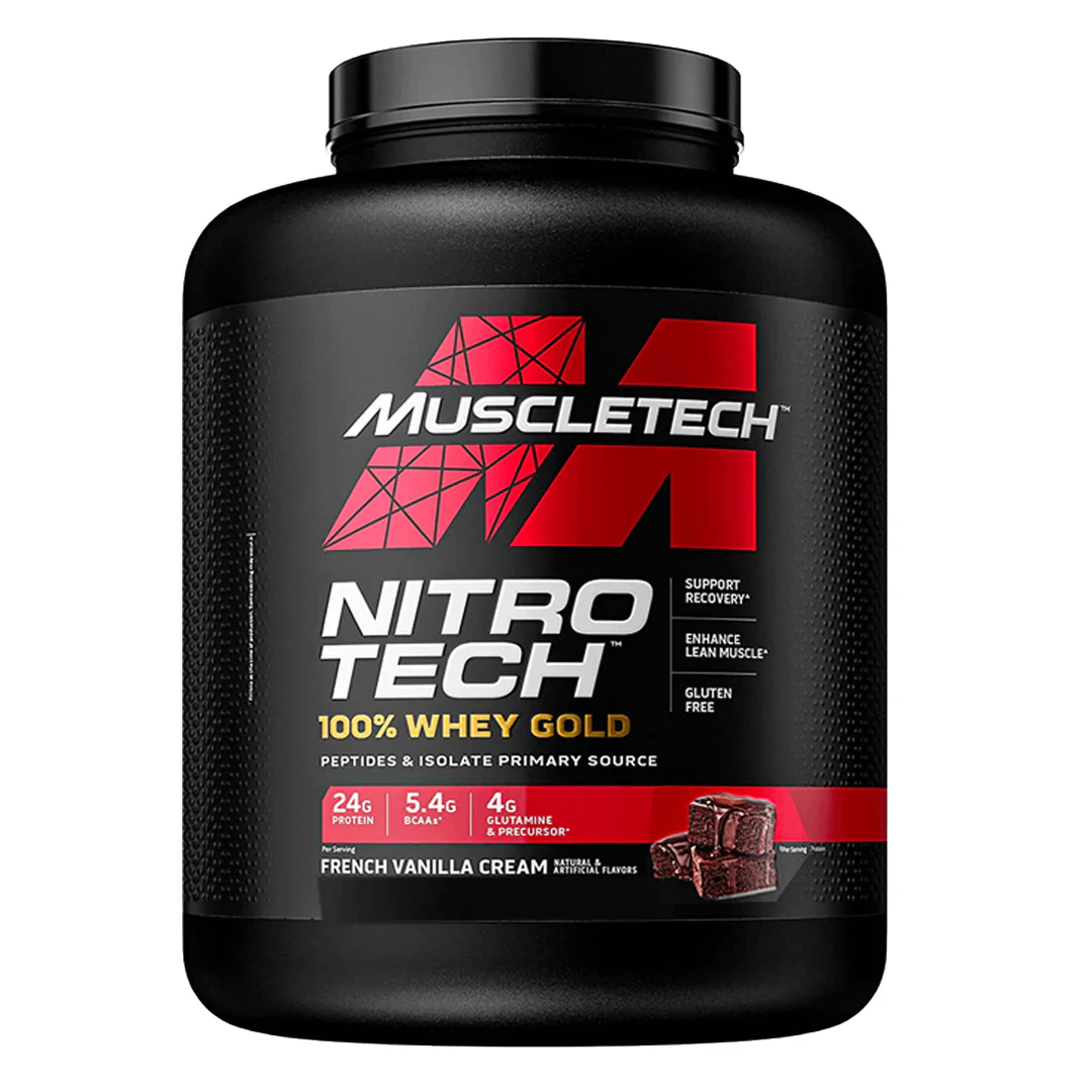 MuscleTech NitroTech 100% Whey Gold (French Vanilla Cream), 5.3 lbs