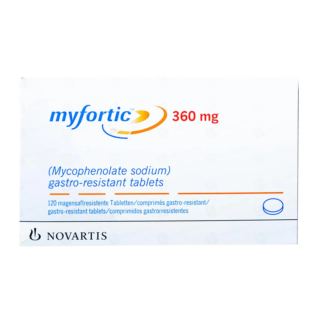 Myfortic (Mycophenolic Acid) Tablets 360mg, 120 Ct - Novartis