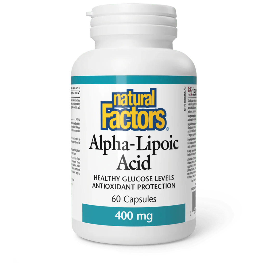 Natural Factors Alpha Lipoic Acid 400 mg, 60 Ct