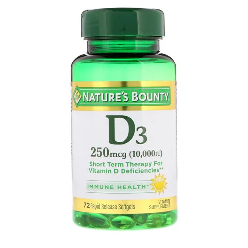 Nature's Bounty Vitamin D3 10000 IU, 72 Ct