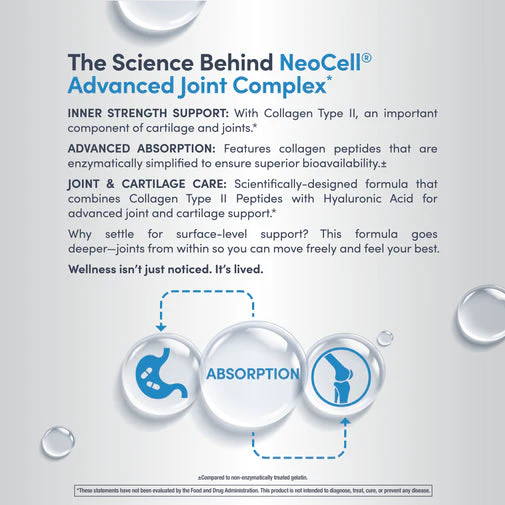 NeoCell Joint Complex Collagen Type 2 + Hyaluronic Acid, 120 Ct - Image 3