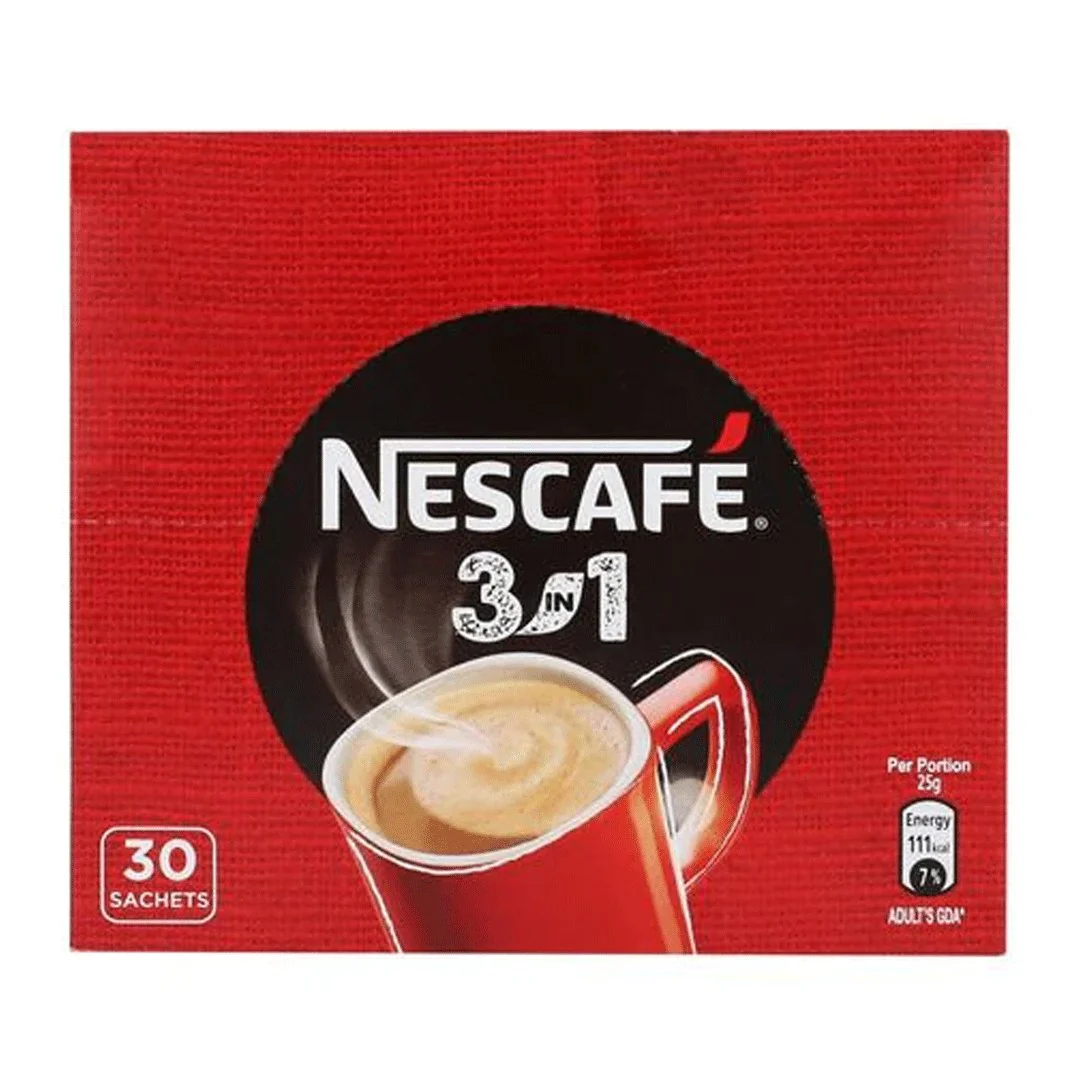 Nestle Nescafe 3-in-1 Coffee Sachet, 30 Ct