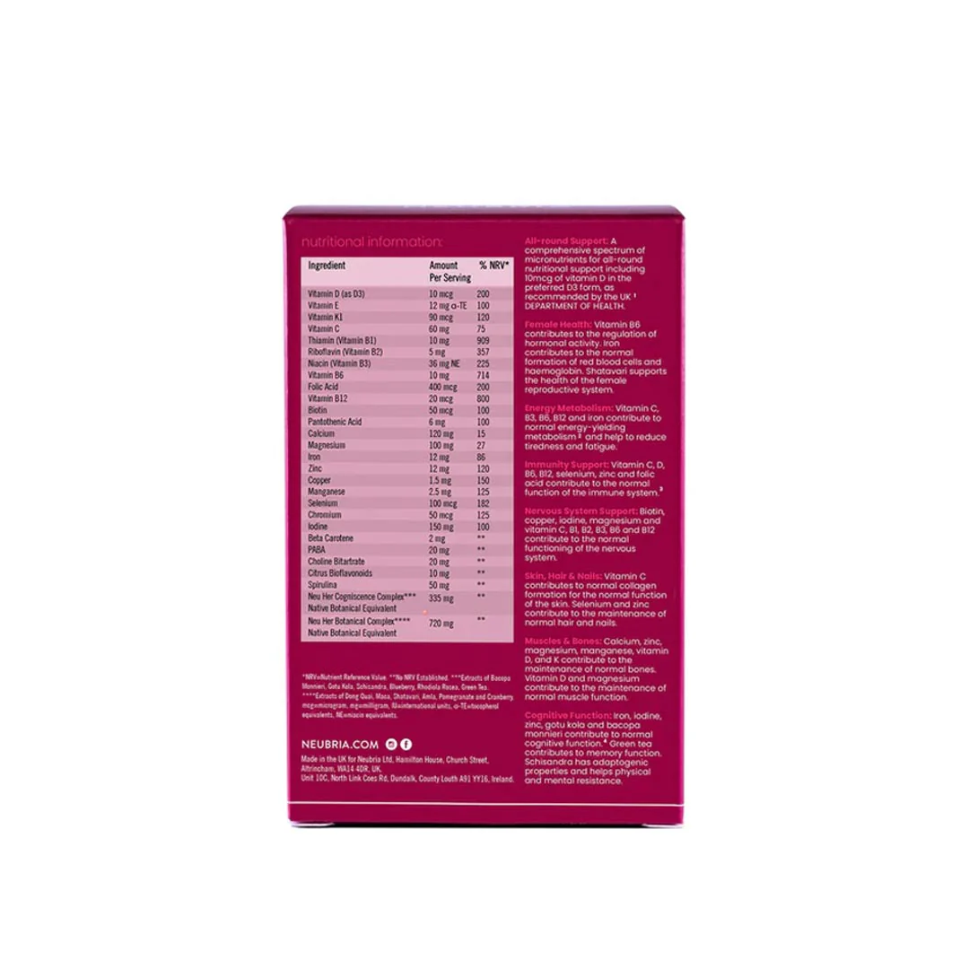 Neubria Neu Her Multivitamin For Women, 30 Ct - Image 6