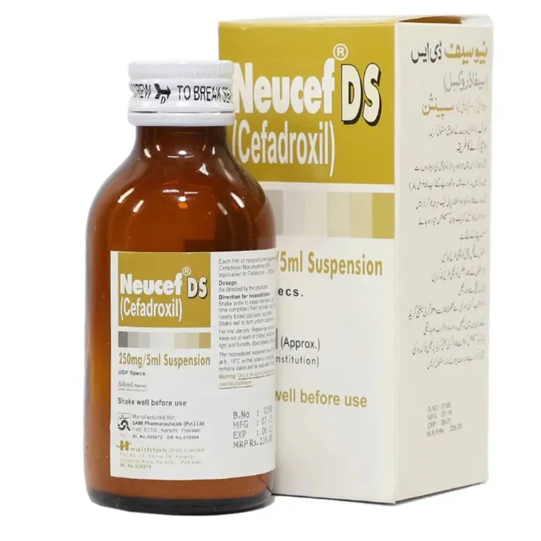Neucef DS (Cefadroxil) 250mg/5ml Suspension, 60 ml - Sami Pharma