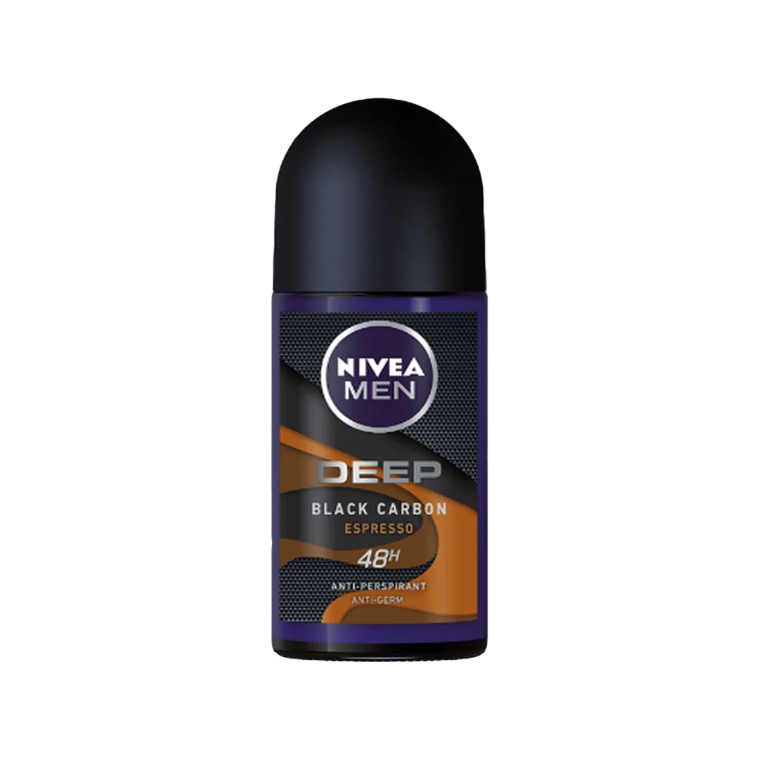Nivea Men Deep Espresso Black Carbon Anti-Perspirant Deodorant Roll-on, 50ml - Image 2