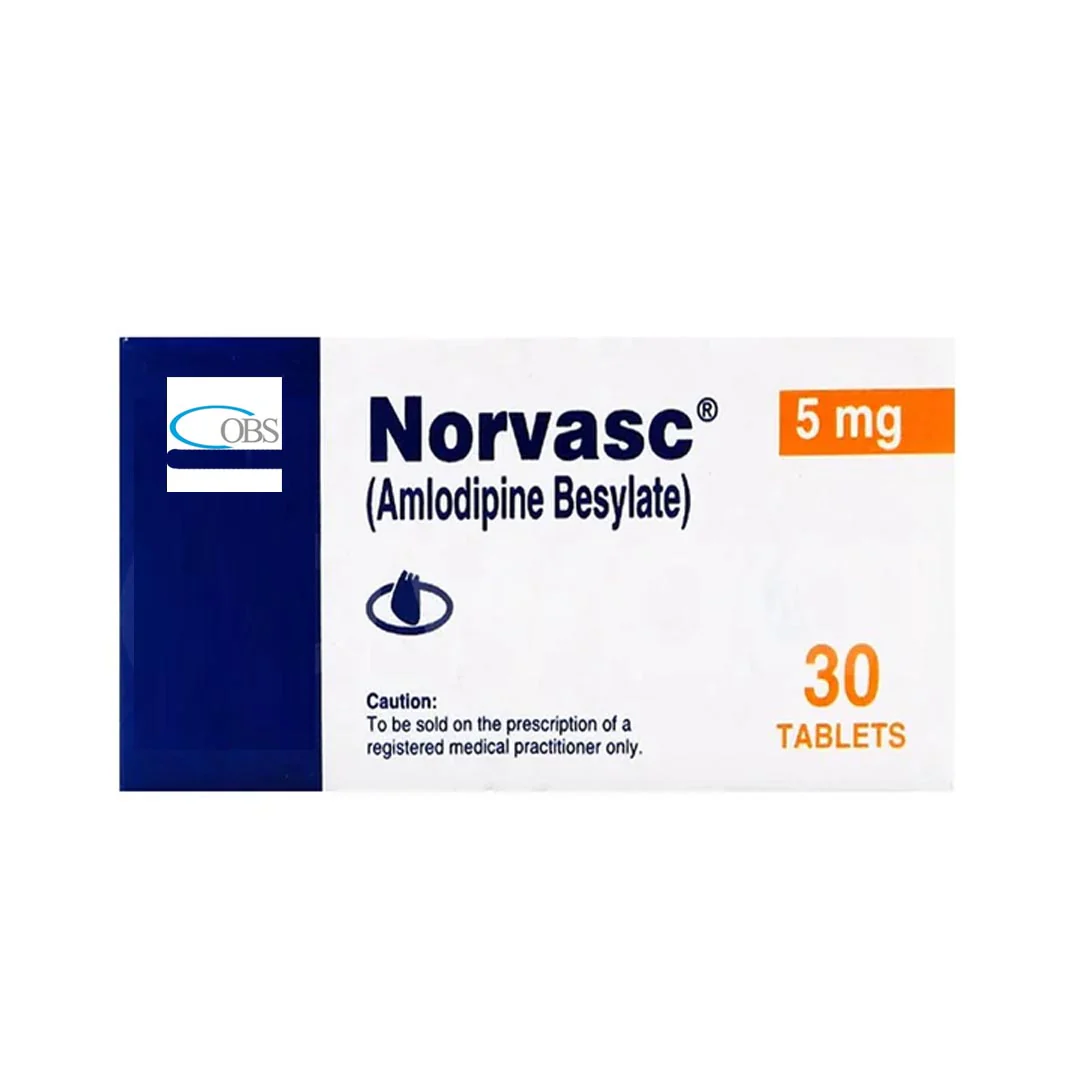 Norvasc (Amlodipine) 5 mg, 30 Ct - OBS Pharma