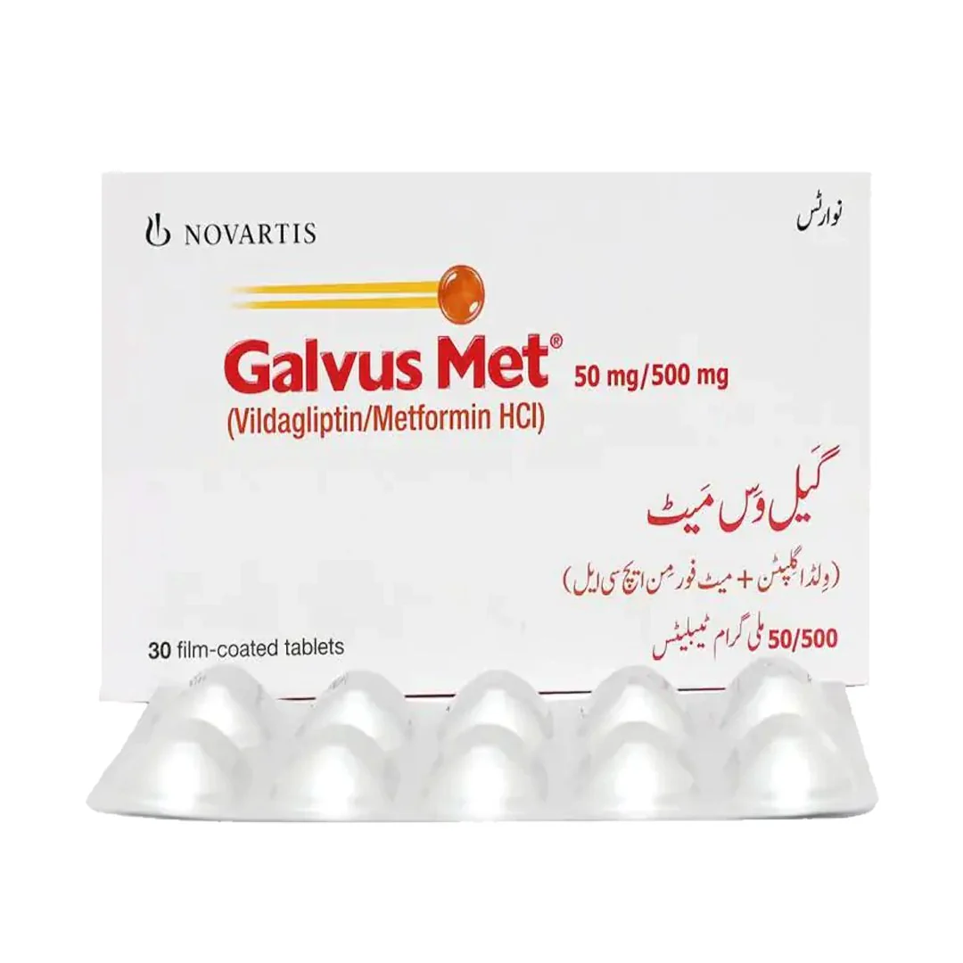 Galvus Met (Vildagliptin/Metformin) Tablet 50mg/500mg, 30 Ct - Novartis