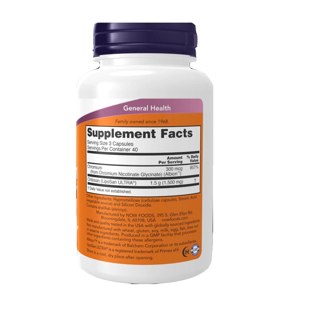 NOW Chitosan Plus 500mg, 120 Ct - Image 2