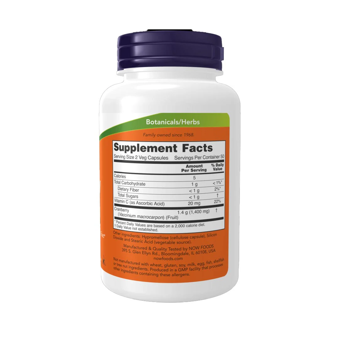 NOW Cranberry Caps 700mg, 100 Ct - Image 2