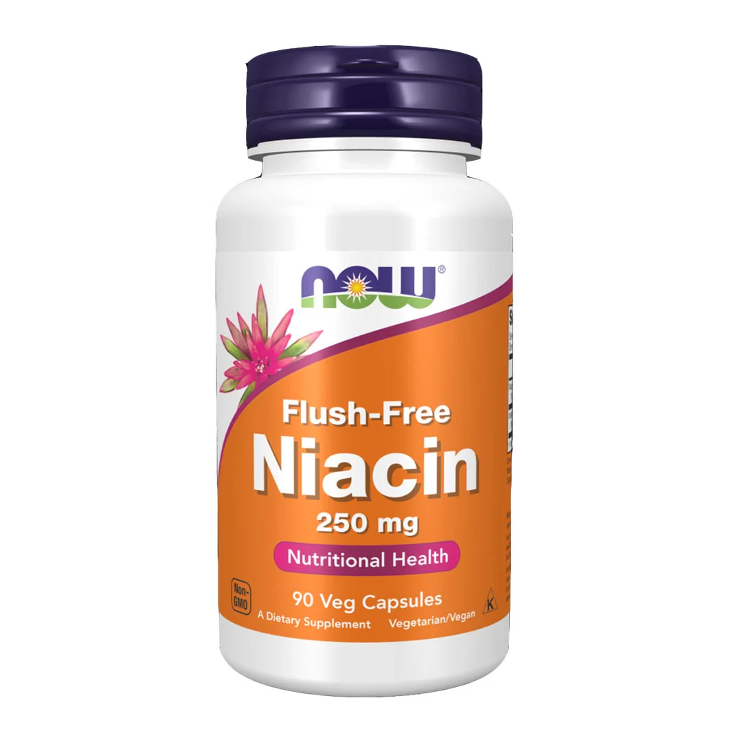 NOW Flush-Free Niacin 250mg, 90 Ct