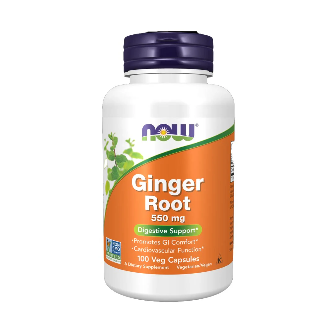 NOW Ginger Root 550mg, 100 Ct