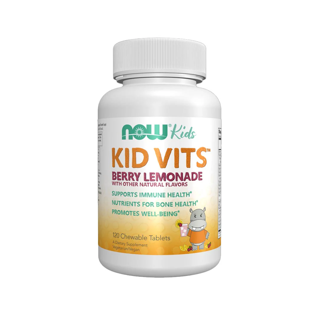 NOW Kids Kid Vits Berry Lemonade Chewable Tablets, 120 Ct