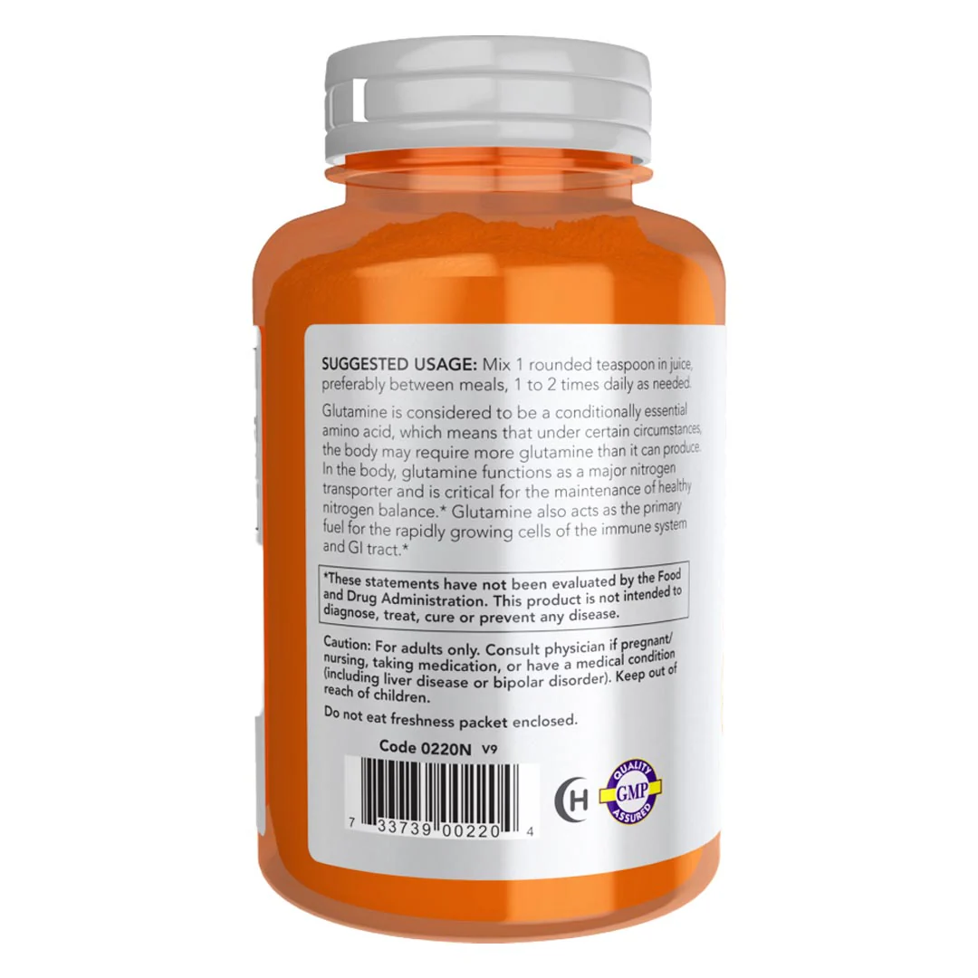 NOW Sports L-Glutamine Powder, 170g - Image 2