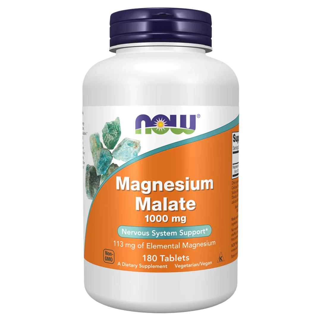 NOW Magnesium Malate 1000mg, 180 Ct