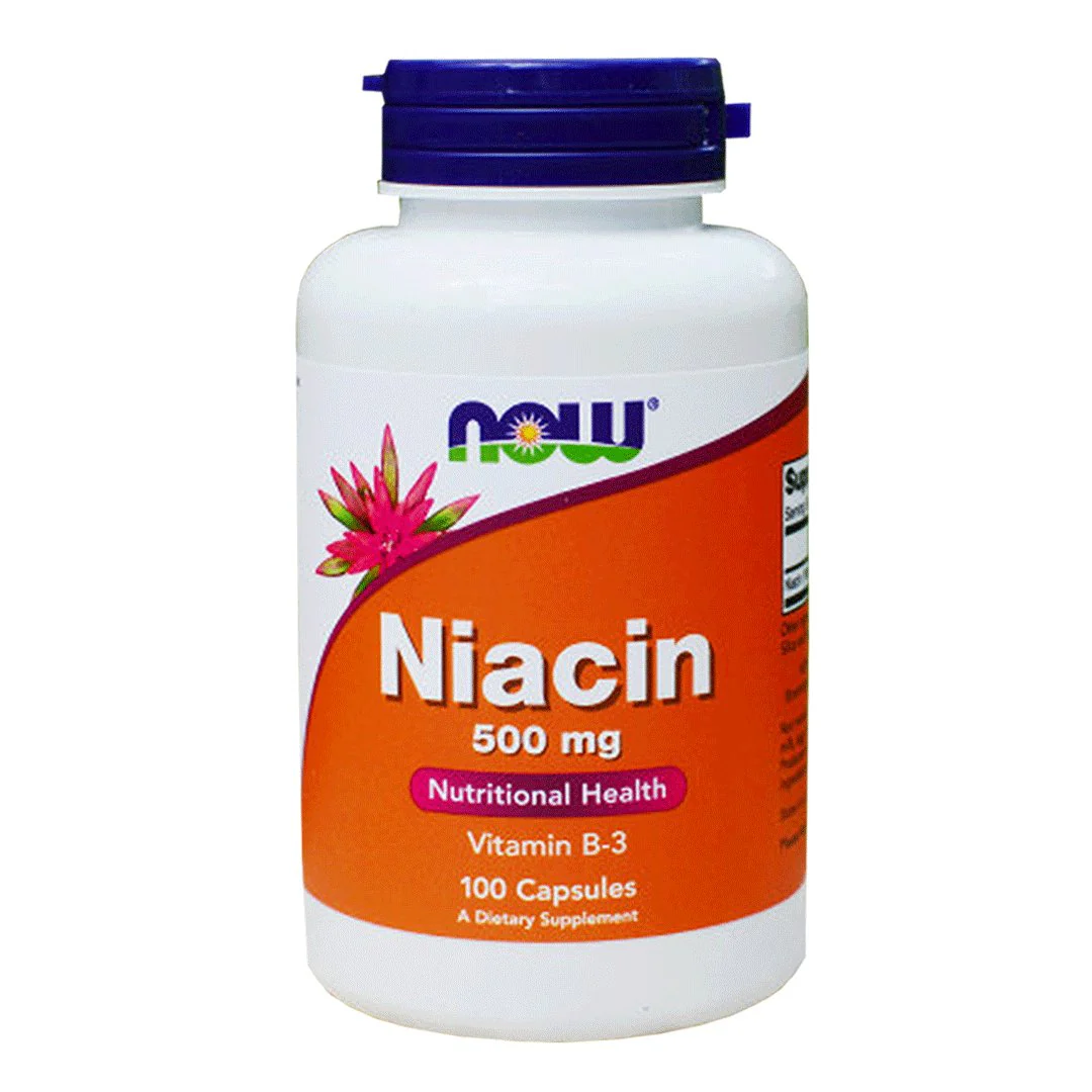NOW Niacin 500mg, 100 Ct