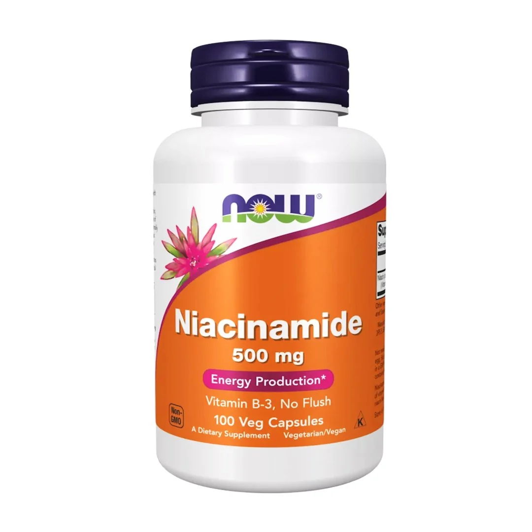 NOW Niacinamide 500mg (Vitamin B-3), 100 Ct