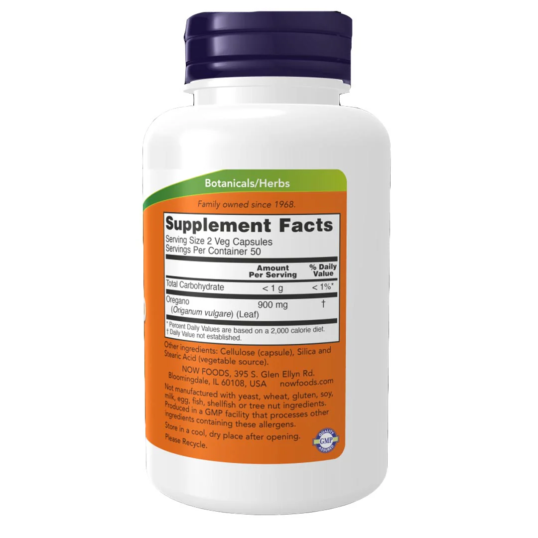 NOW Oregano 450mg, 100 Ct - Image 2