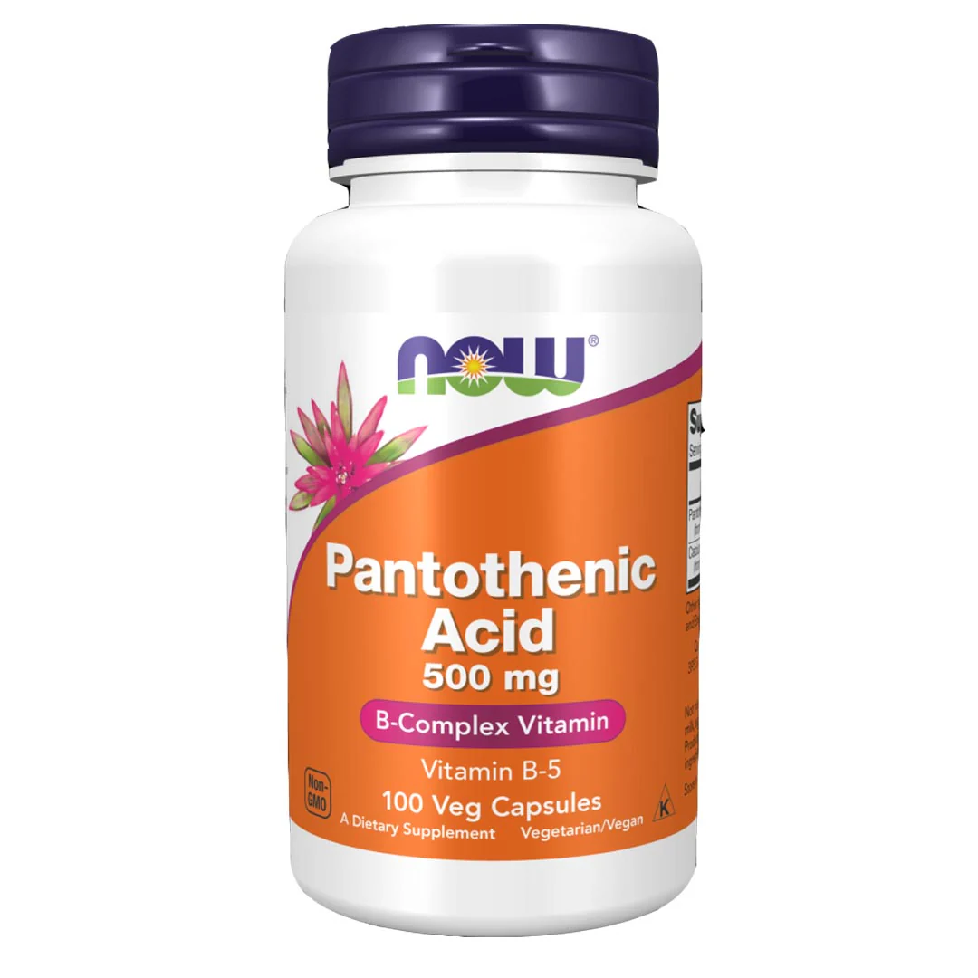 NOW Pantothenic Acid 500mg, 100 Ct