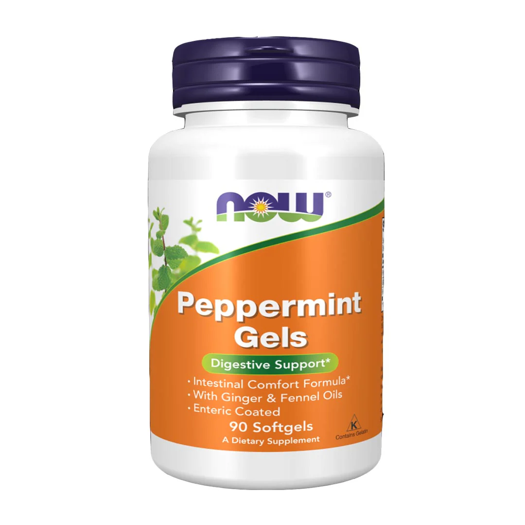NOW Peppermint Gels, 90 Ct