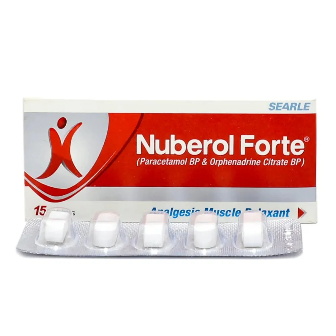 Nuberol Forte (Paracetamol+Orphenadrine), 15 Ct - Searle