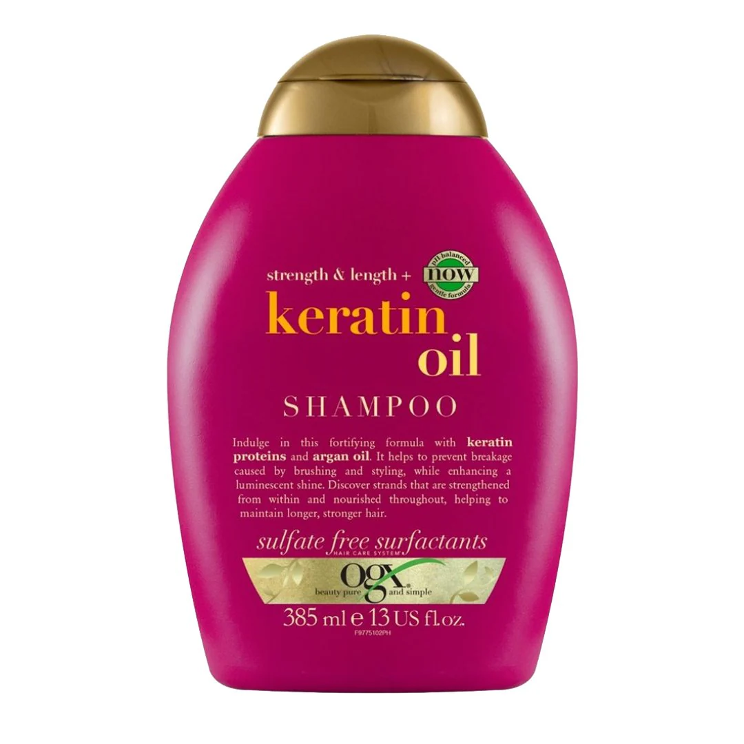 Ogx Strength & Length + Keratin Oil Shampoo, 385ml - Image 2