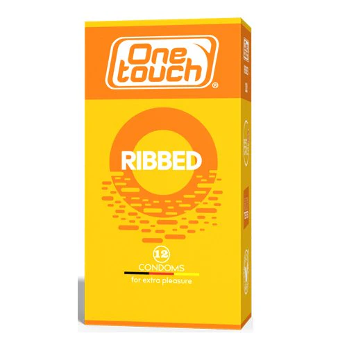 One Touch Ribbed Condoms, 12 Ct