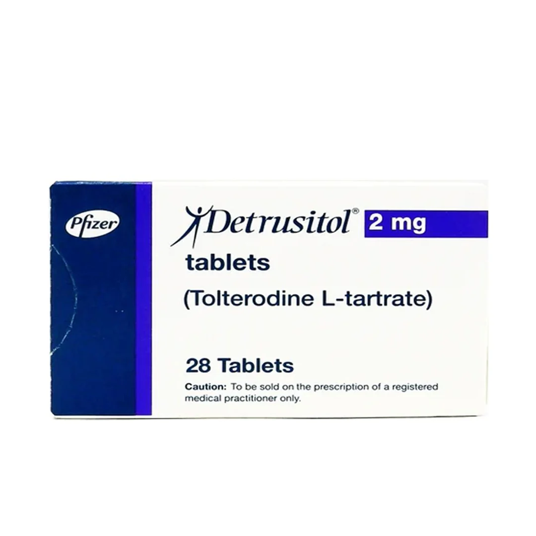 Pfizer Detrusitol (Tolterodine) 2 mg, 28 Ct