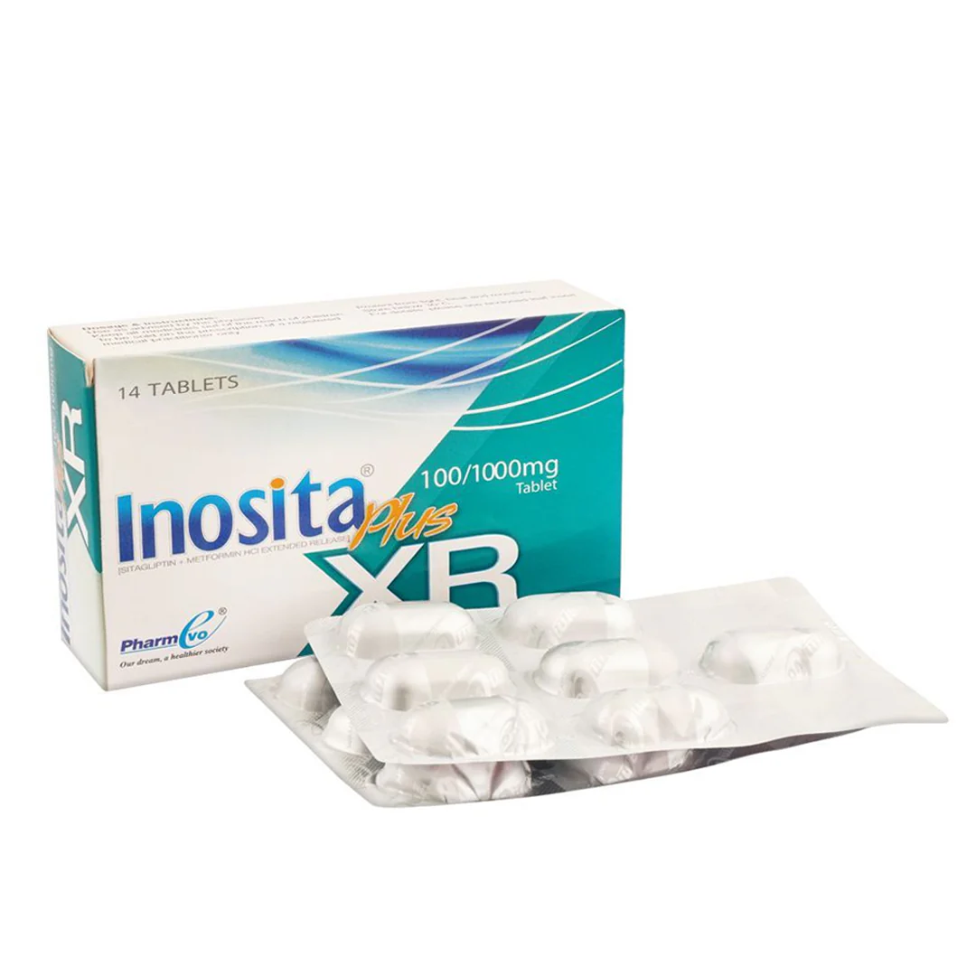 Inosita Plus XR (Sitagliptin/Metformin) 100/1000mg, 14 Ct - PharmEvo