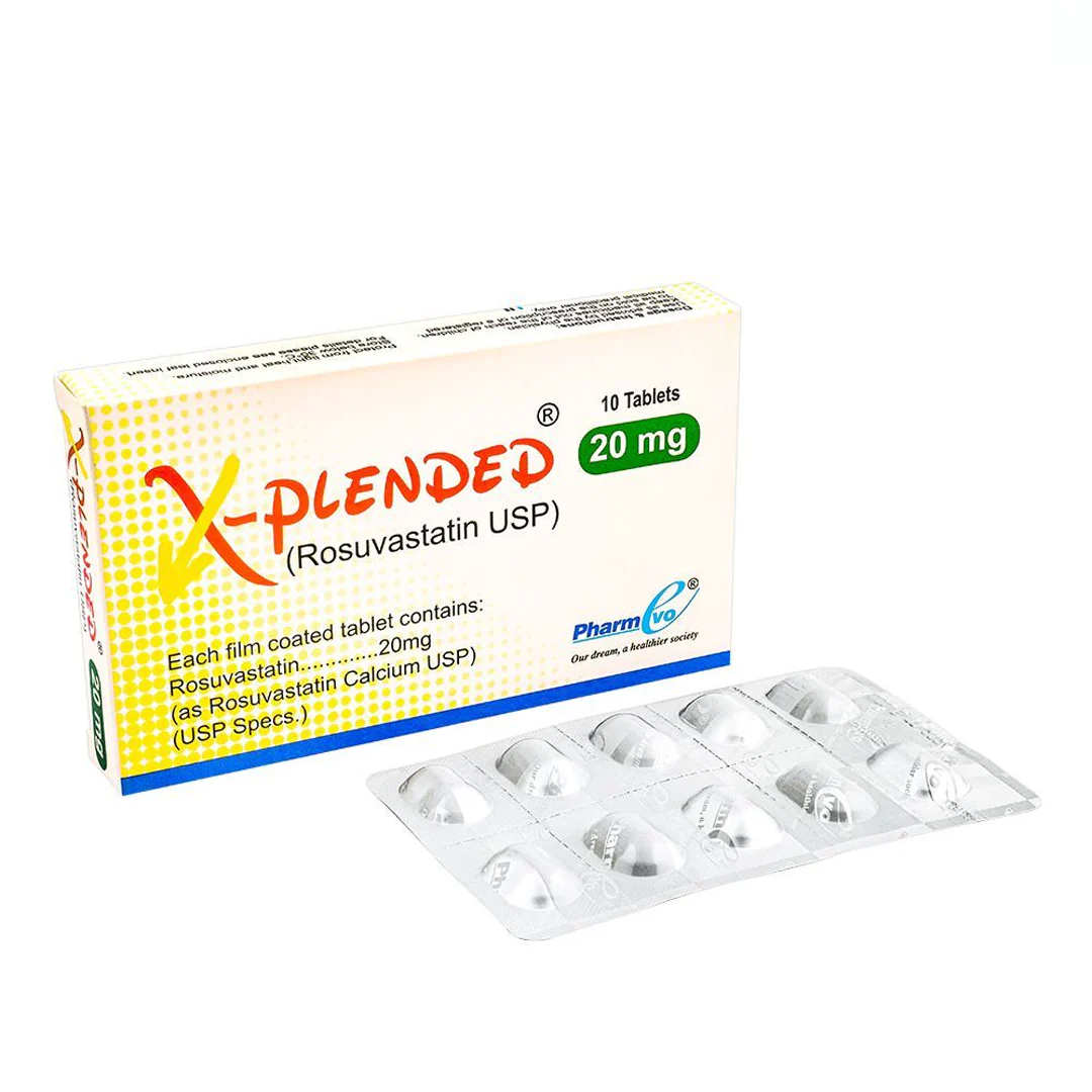 X-Plended (Rosuvastatin) 20mg, 10 Ct - PharmEvo