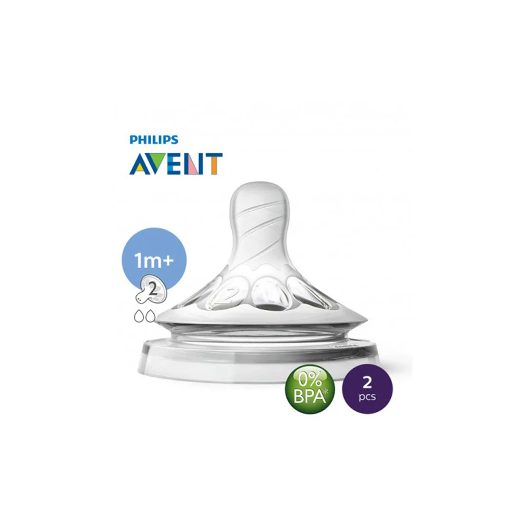 Philips Avent Natural Teats 1m+, 2 Ct